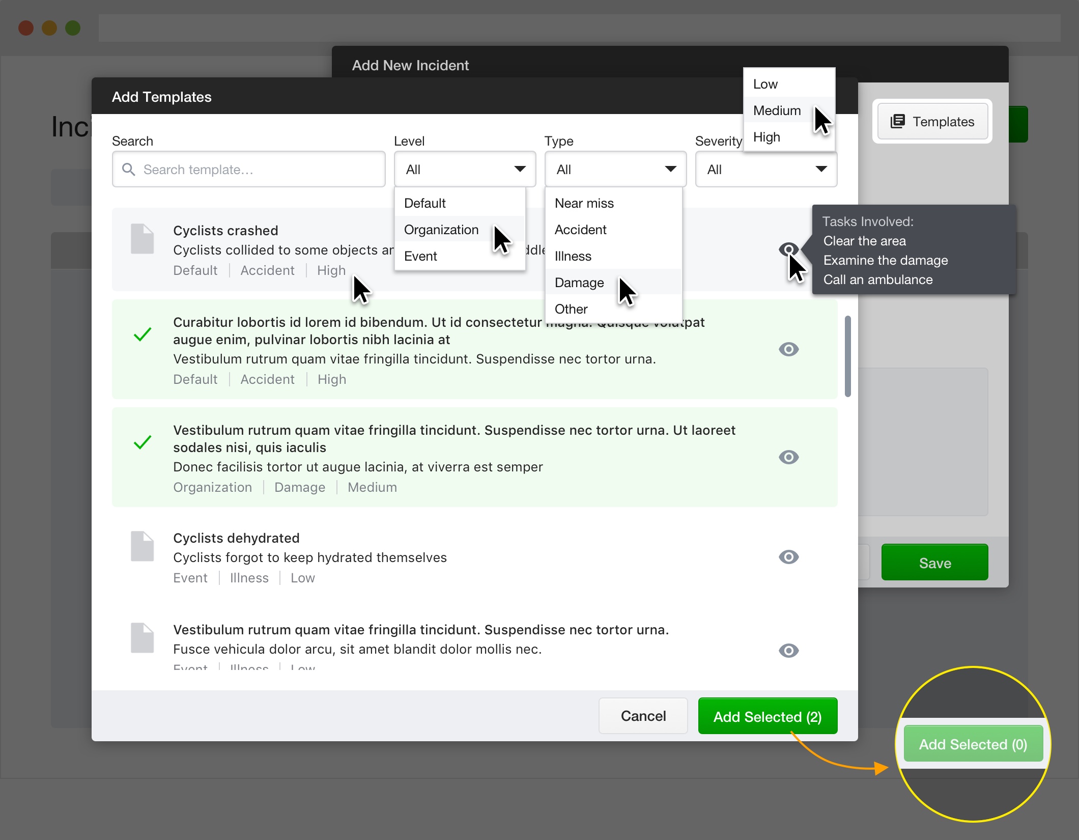 add incident template