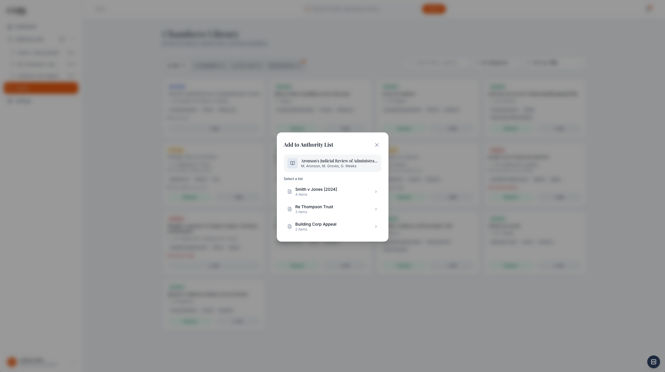 CLMS add book from library to an authority list