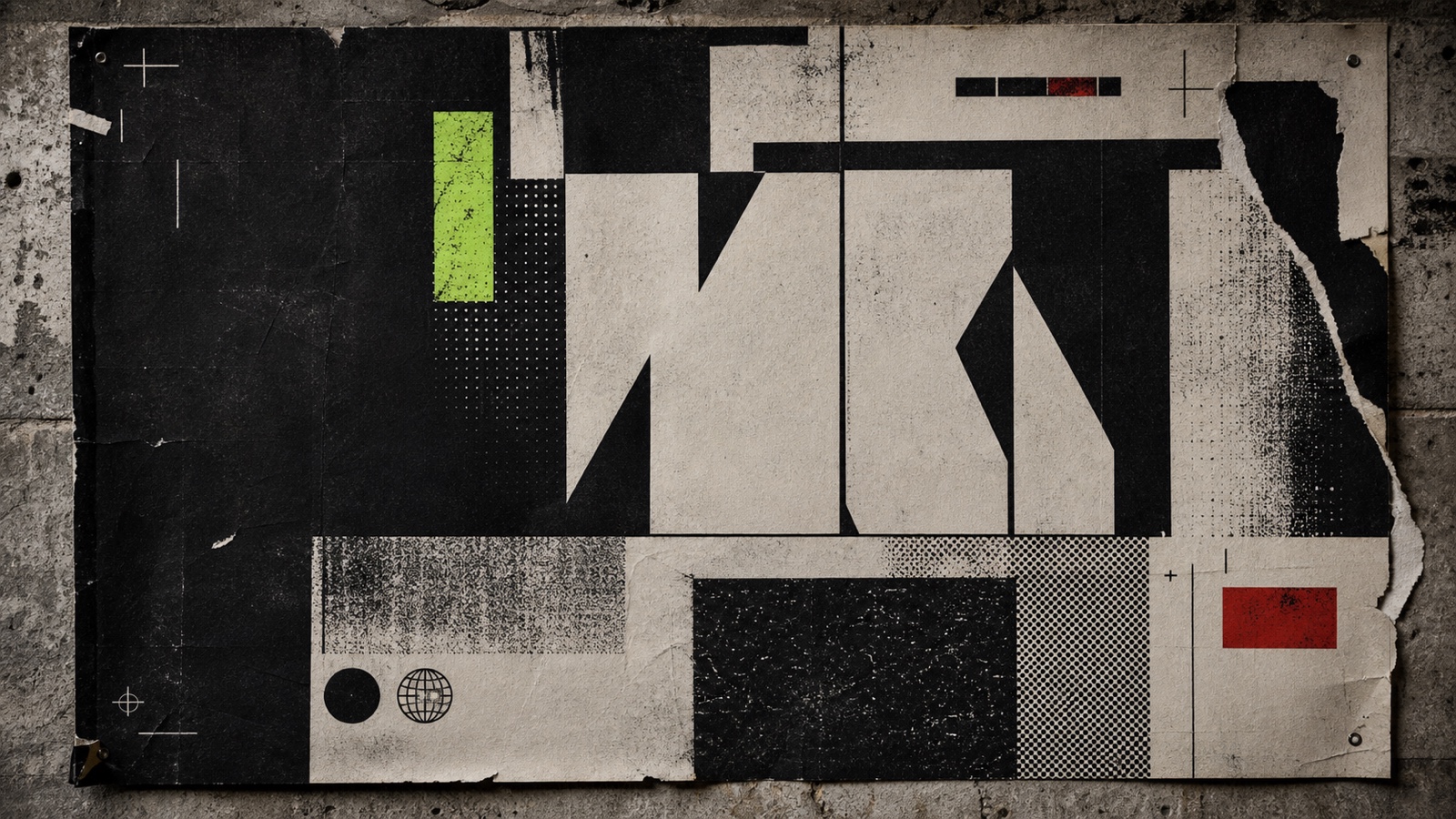 Brutalist editorial campaign still